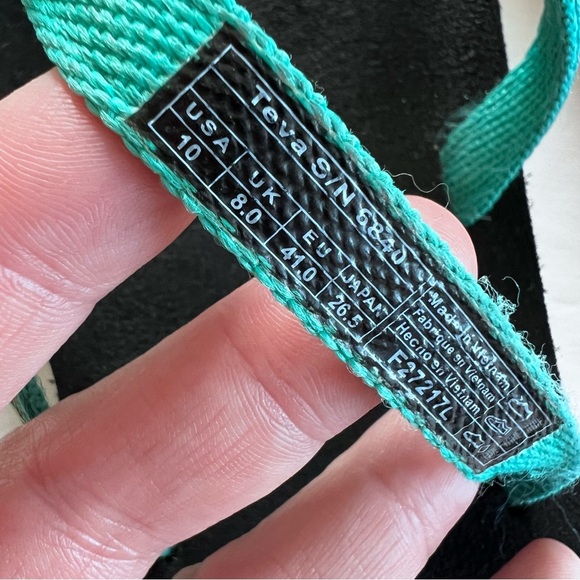 Teva Women’s Olowaha Sandal in Teal and Sea Glass and Black  size 10 Outdoor - Picture 3 of 5